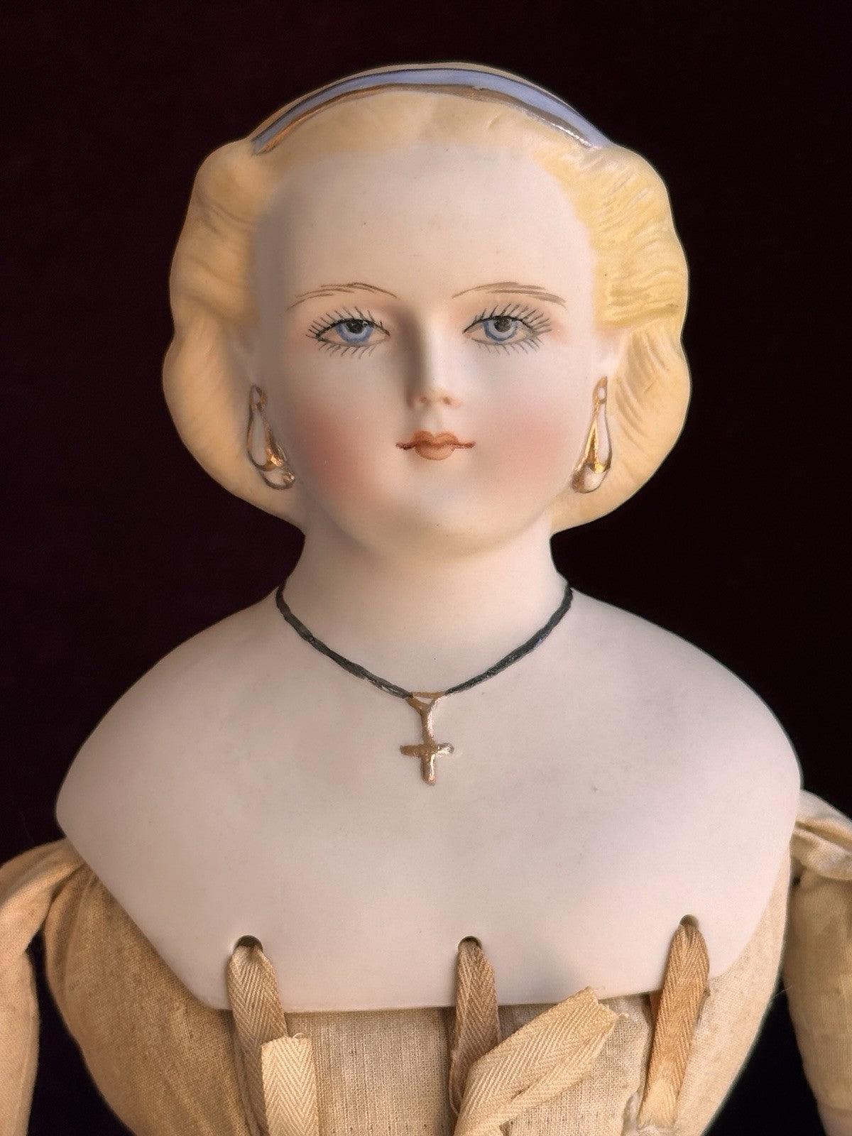 Vintage 1957 18” Reproduction of Antique German China Parian Fashion Doll