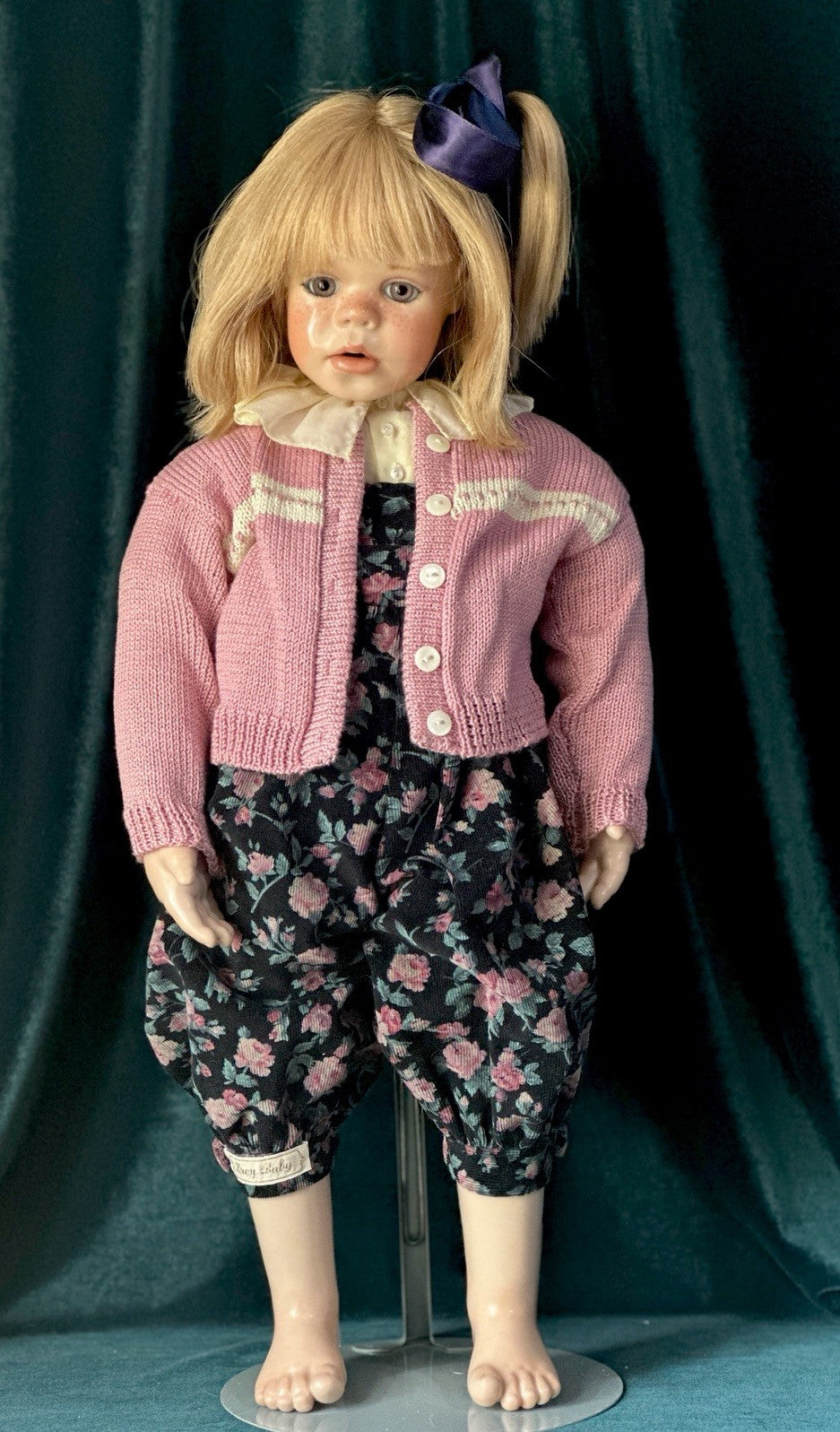Collectible Artist Susan Krey Baby 24” Doll “Windy” Wax Over Porcelain LE 25