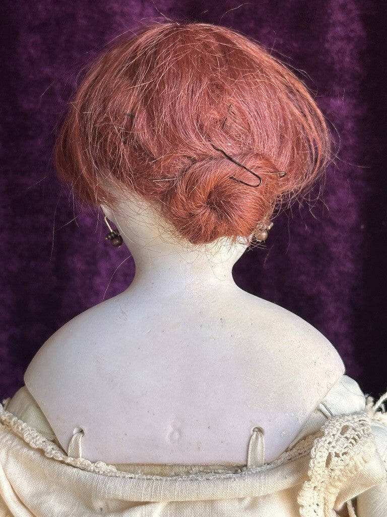 Rare Antique German 18” Belton Solid Domed Bisque Shoulder Head Fashion Doll