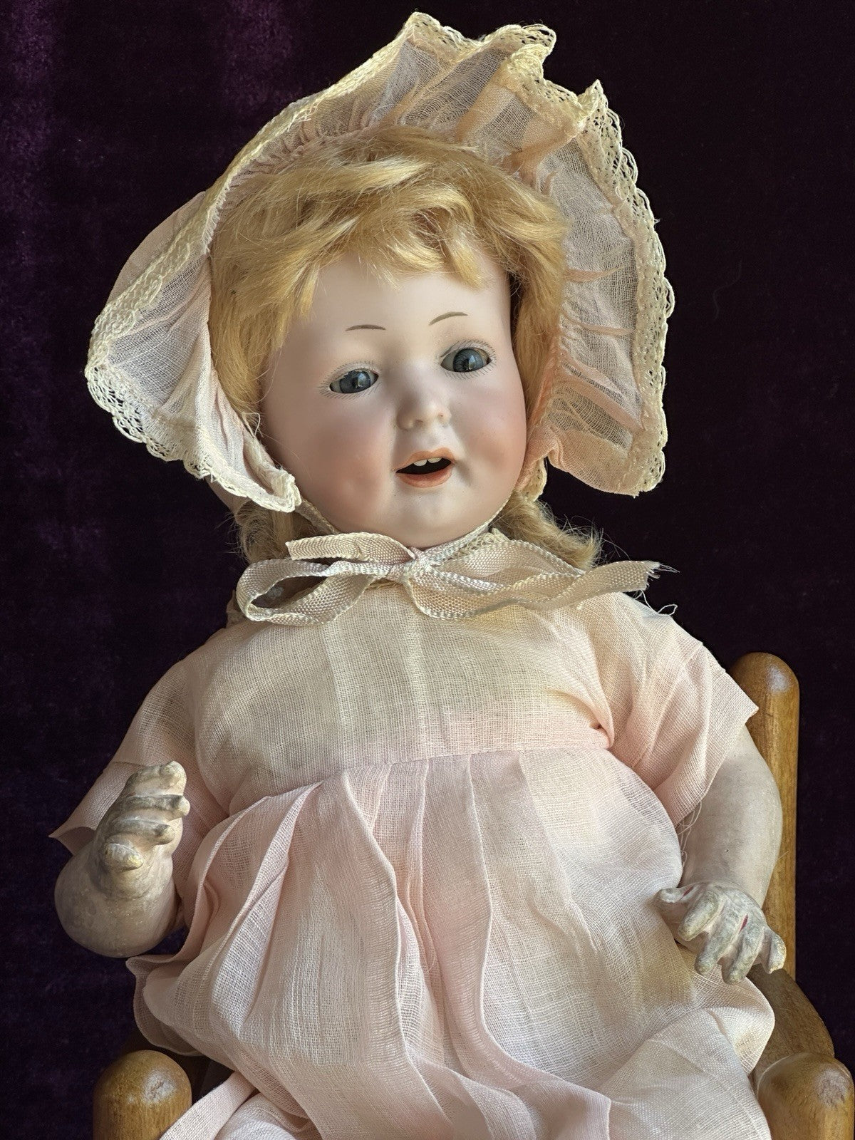 Rare Antique German 11.5” Armand Marseille 590 Bisque Head Baby Doll