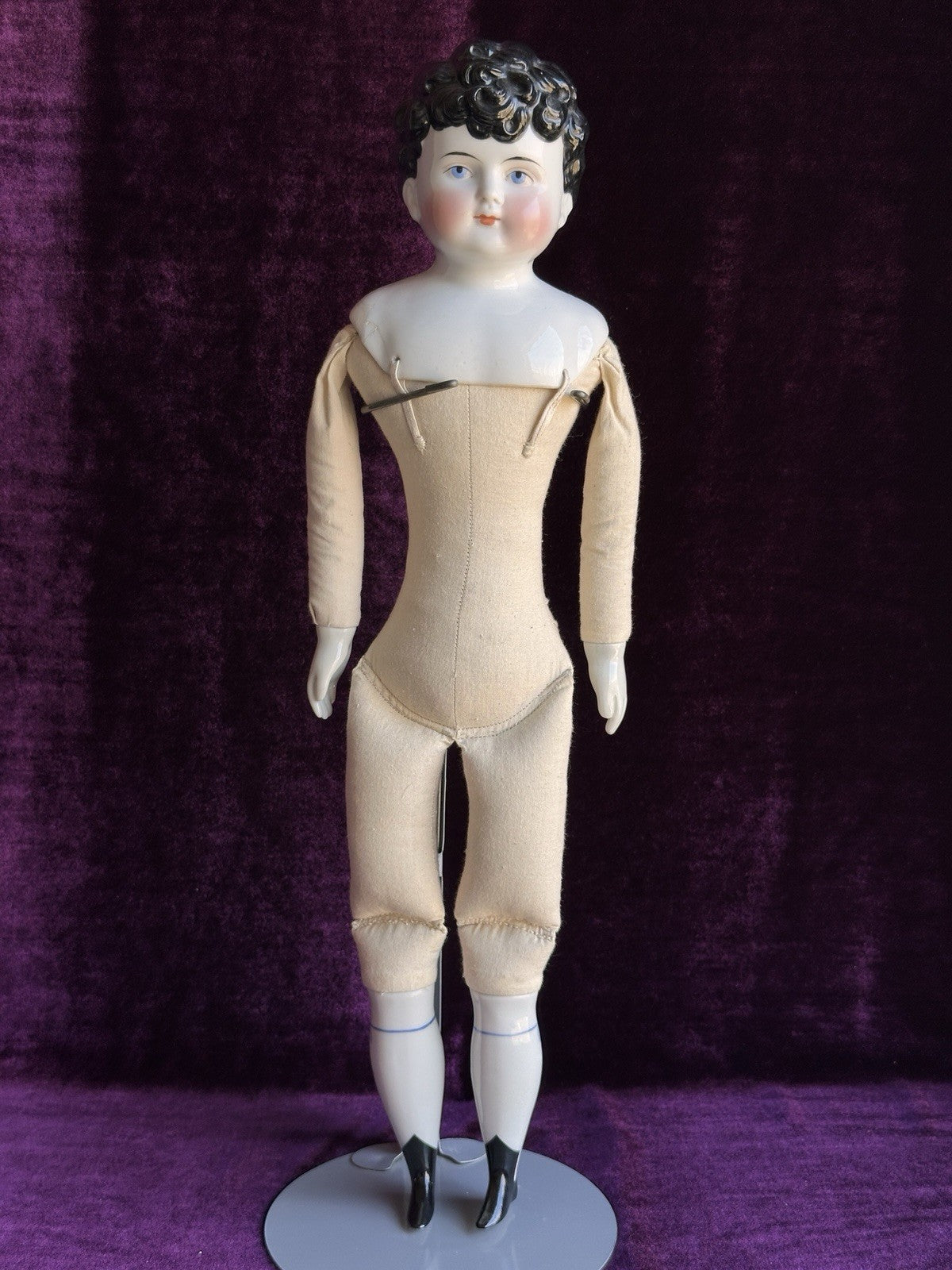 Rare Antique German Alt, Beck & Gottschalck 1214 China Shoulder Head Boy Doll