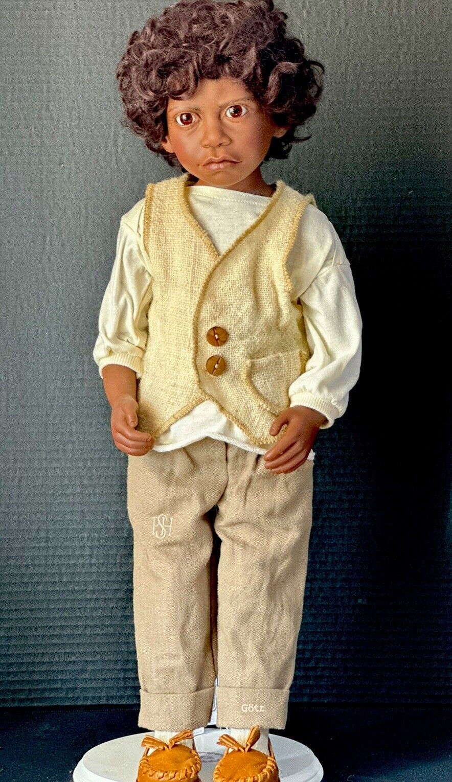Collectible Vinyl 22” Gotz Artist Doll Billy I by Philip Heath Box/Tag/Stand