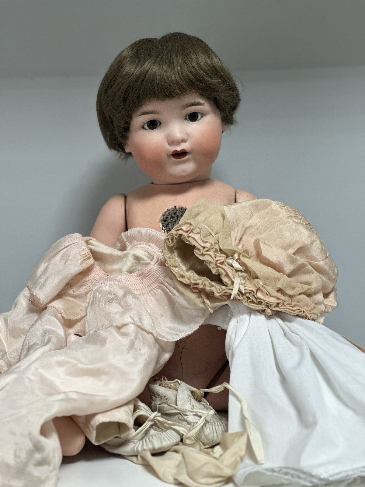 Large 26” Antique German Armand Marseille Mold 990 A 16 M Bisque Baby Doll