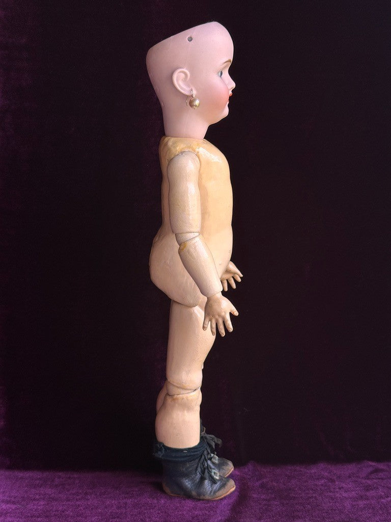 Antique German Kley Hahn Walkure 17.5” Doll Bisque Head Composition Body