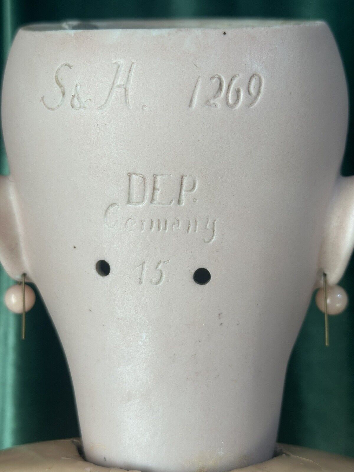 Rare Mold 1269 Dept by Simon Halbig Antique German 31” Doll Bisque Head