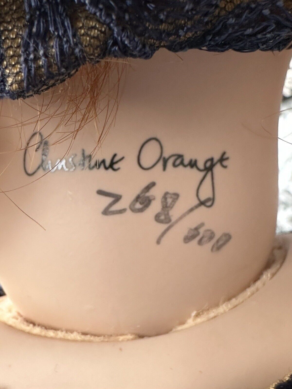 Lifelike 26” Collectible Porcelain Doll “Neve” by Christine Orange LE 600