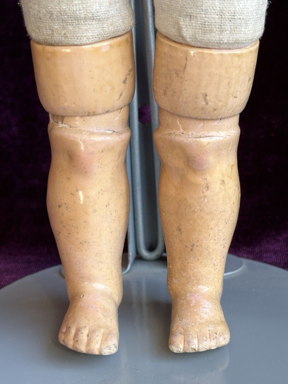 Antique German 14” Carl Bergner 3-Faces Multifaceted Bisque Head Doll