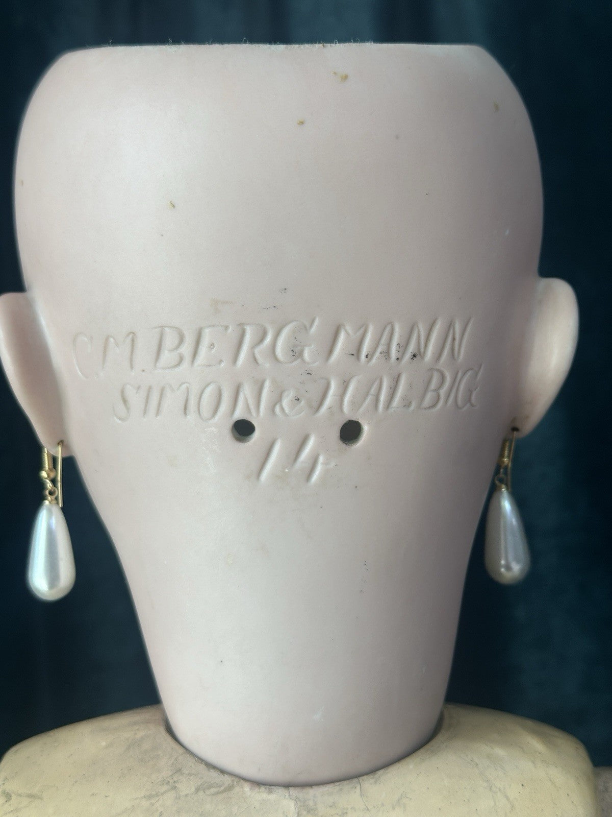 Antique German Simon Halbig and C.M. Bergmann Bisque Head 28” Doll