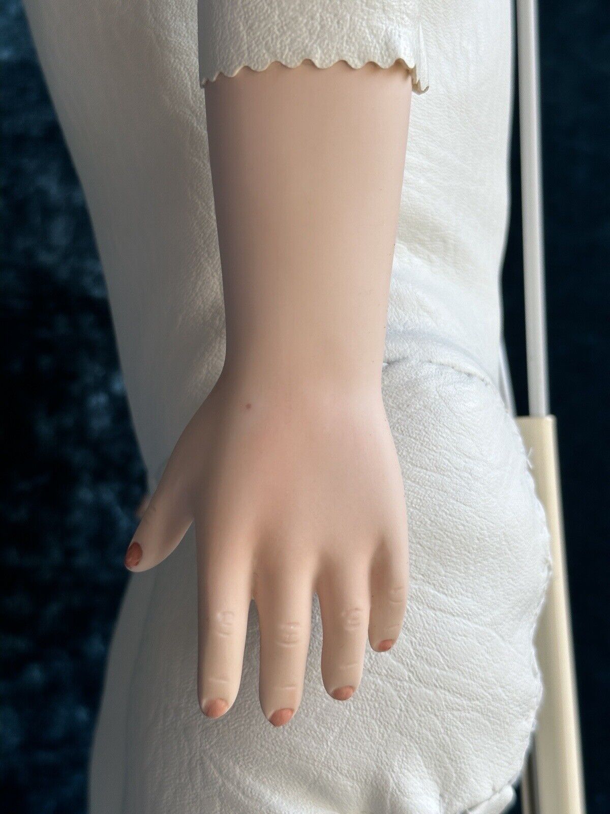 Large 27” Porcelain Head Reproduction of Antique French Jumeau (?) Doll