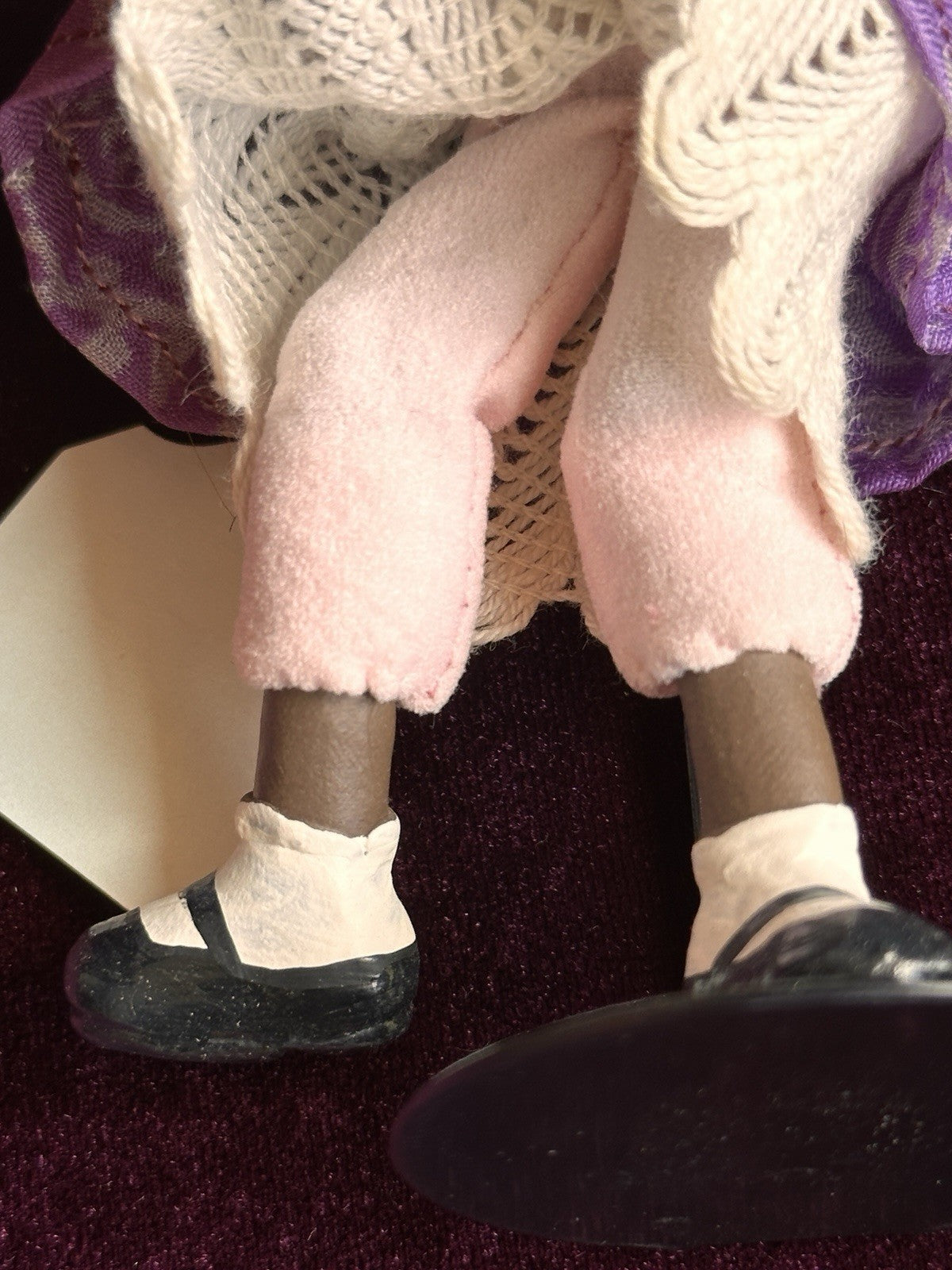 OOAK Miniature Handmade Elizabeth Cooper Polymer Clay Cloth African Girl Doll