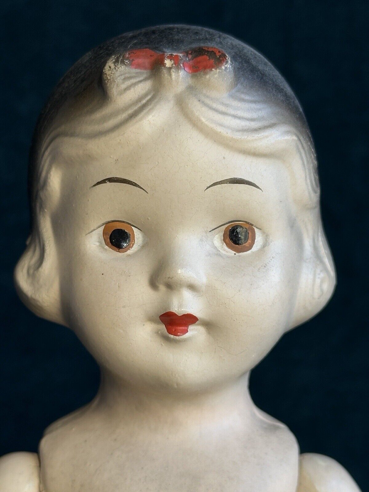 Antique Composition 13” Ideal Unmarked Snow White Doll in Original Dress