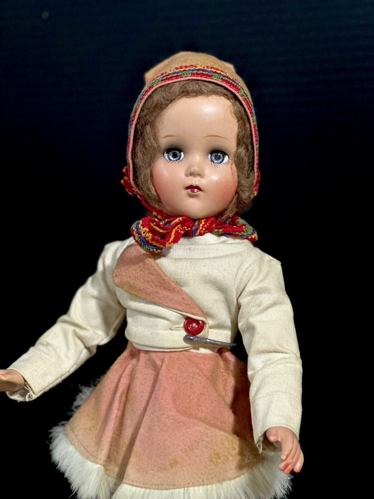 All Original Vintage 1950’s Arranbee R&B Composition 17” Nancy Lee Skater Doll