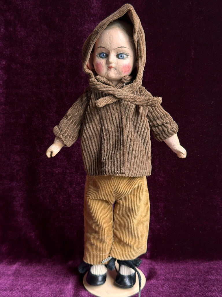 Antique French 11.5" Tout en Bois Wood Doll – Motschmann Type Body