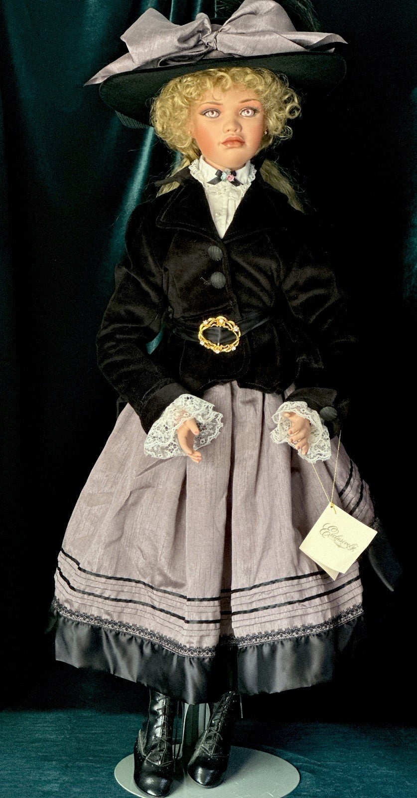 Collectible Jan Mclean 1998 30" Porcelain Doll “Patricia” For Exclusively Yours