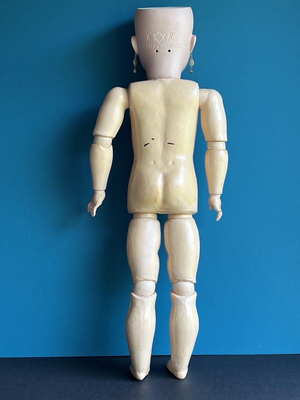 Antique German 28” Simon Halbig Kammer Reinhardt 76 Bisque Head Doll
