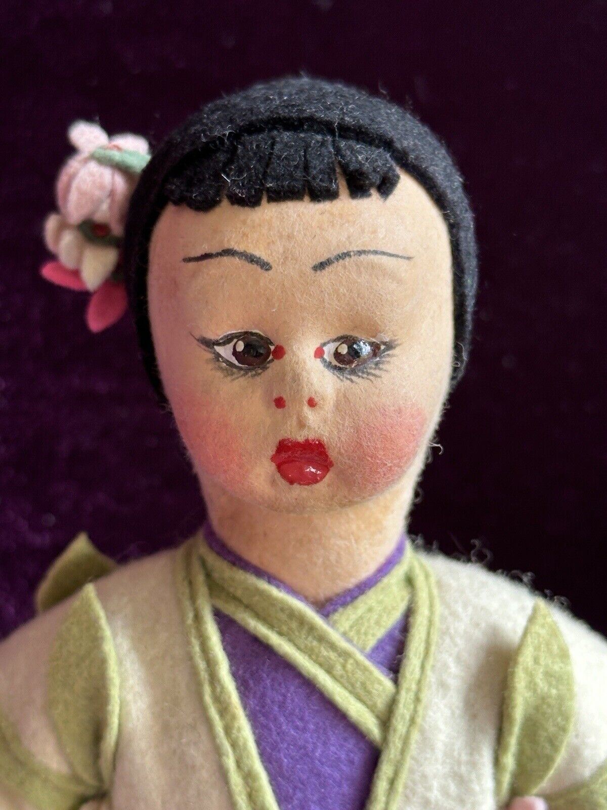 Vintage 8” Italian Lenci Mascotte Oriental Asian Miniature Doll