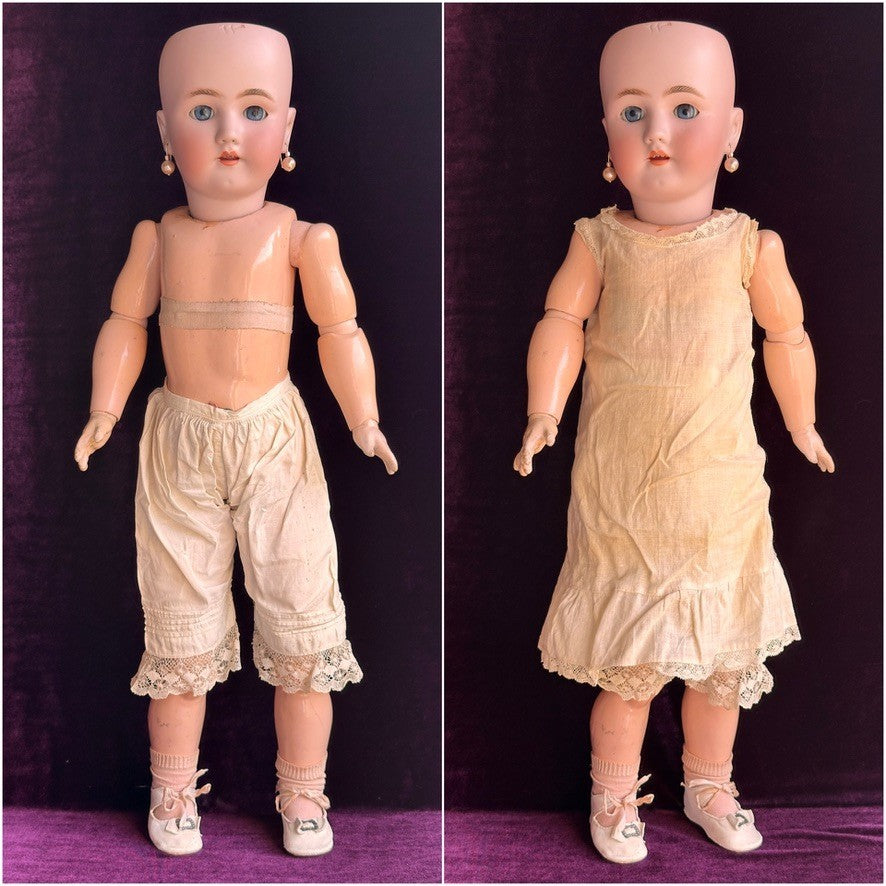 Antique German Halbig Handwerck Bebe Cosmopolite Bisque Head Doll Crier Orig Box