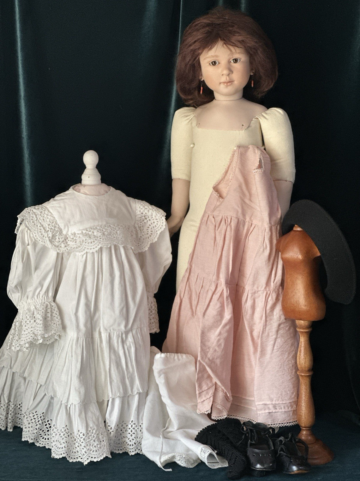 OOAK Collectible Artist 28” Porcelain Doll “Natalie” by Ruth Treffeisen