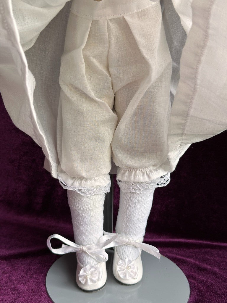 Rare Antique German 20.5” Alice Hairdo Headband and Snood China Head Doll