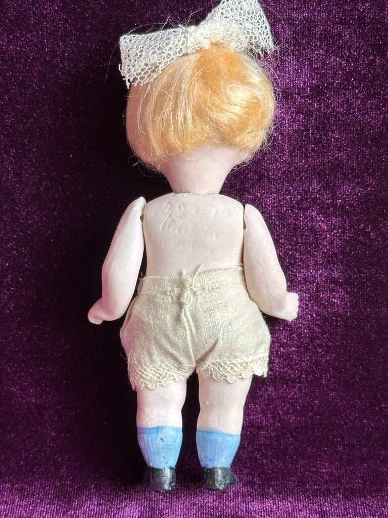 Antique German 4.5” Kestner 292 All Bisque Googly Eyes Doll