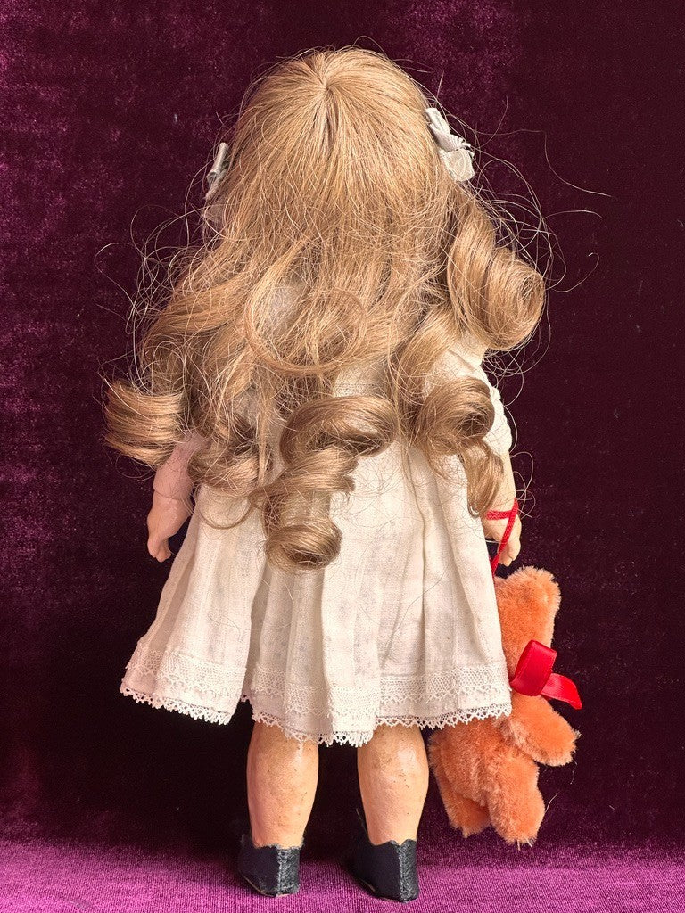 Antique French 10.25” Bleuette SFBJ France 301 Bisque Head Doll