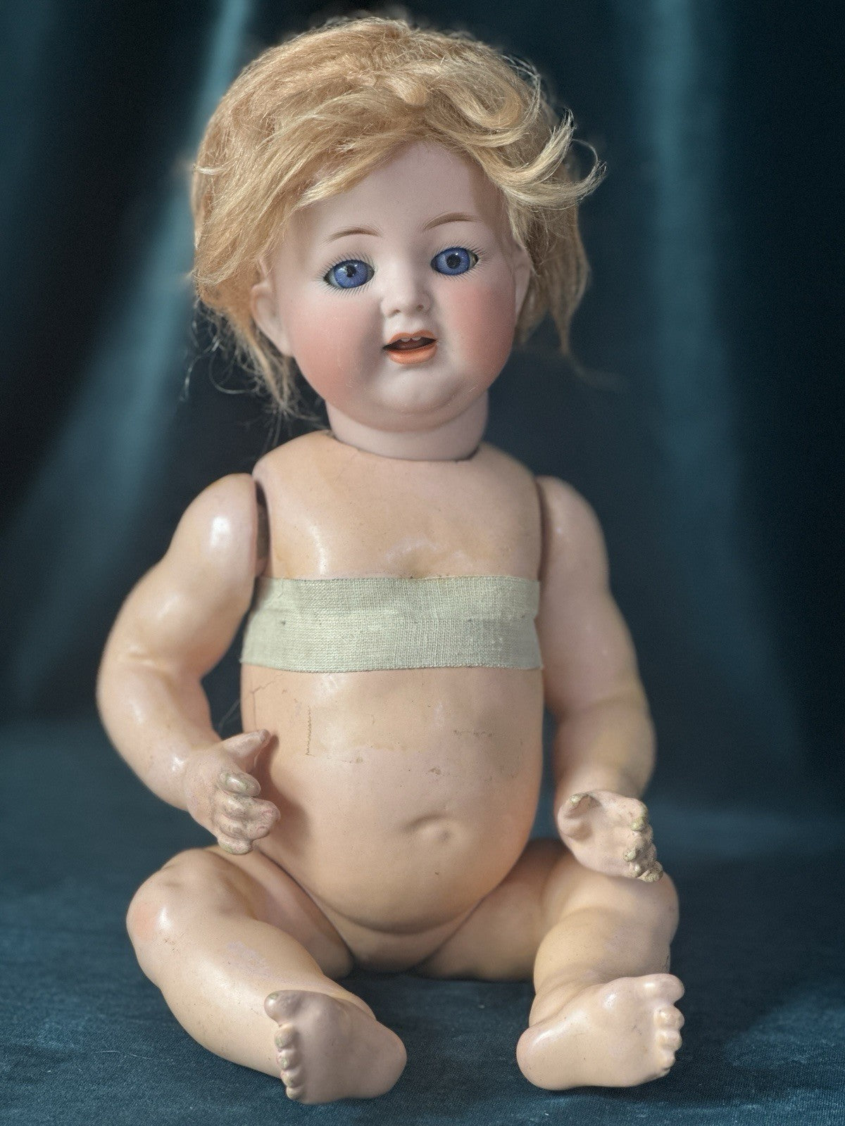 Antique German Simon Halbig Mold 126 Baby 14” Doll Bisque Head Composition Body