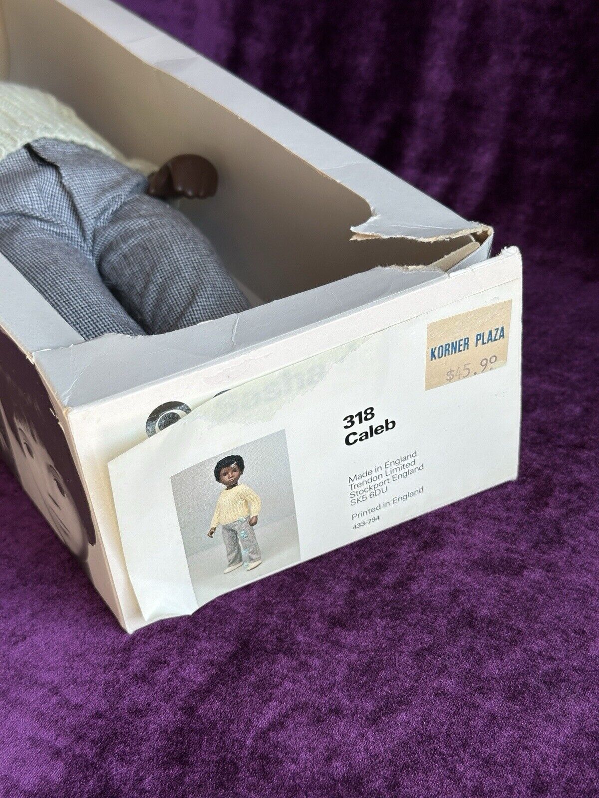 Collectible Vinyl Trendon Sasha Caleb 318 Boy Doll Made In England with Box