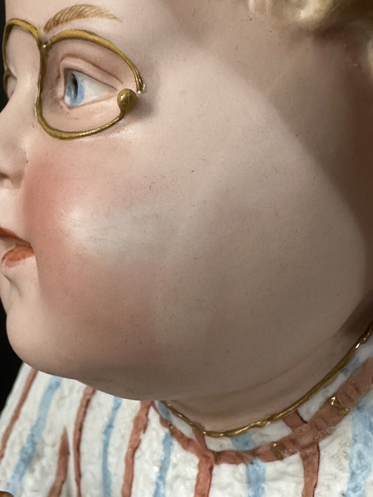 Rare Grand Size 16” Antique German Gebrüder Heubach Bisque Smoking Boy Figurine