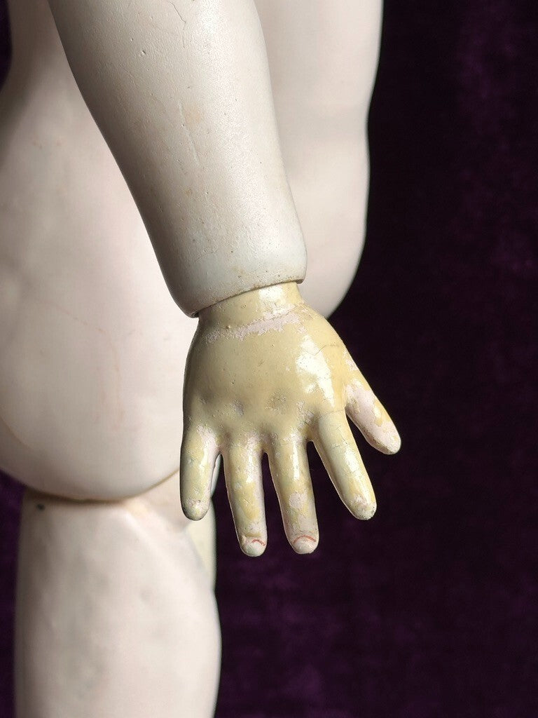 Antique German 26” JDK Kestner 214 Bisque Head Doll Composition Body