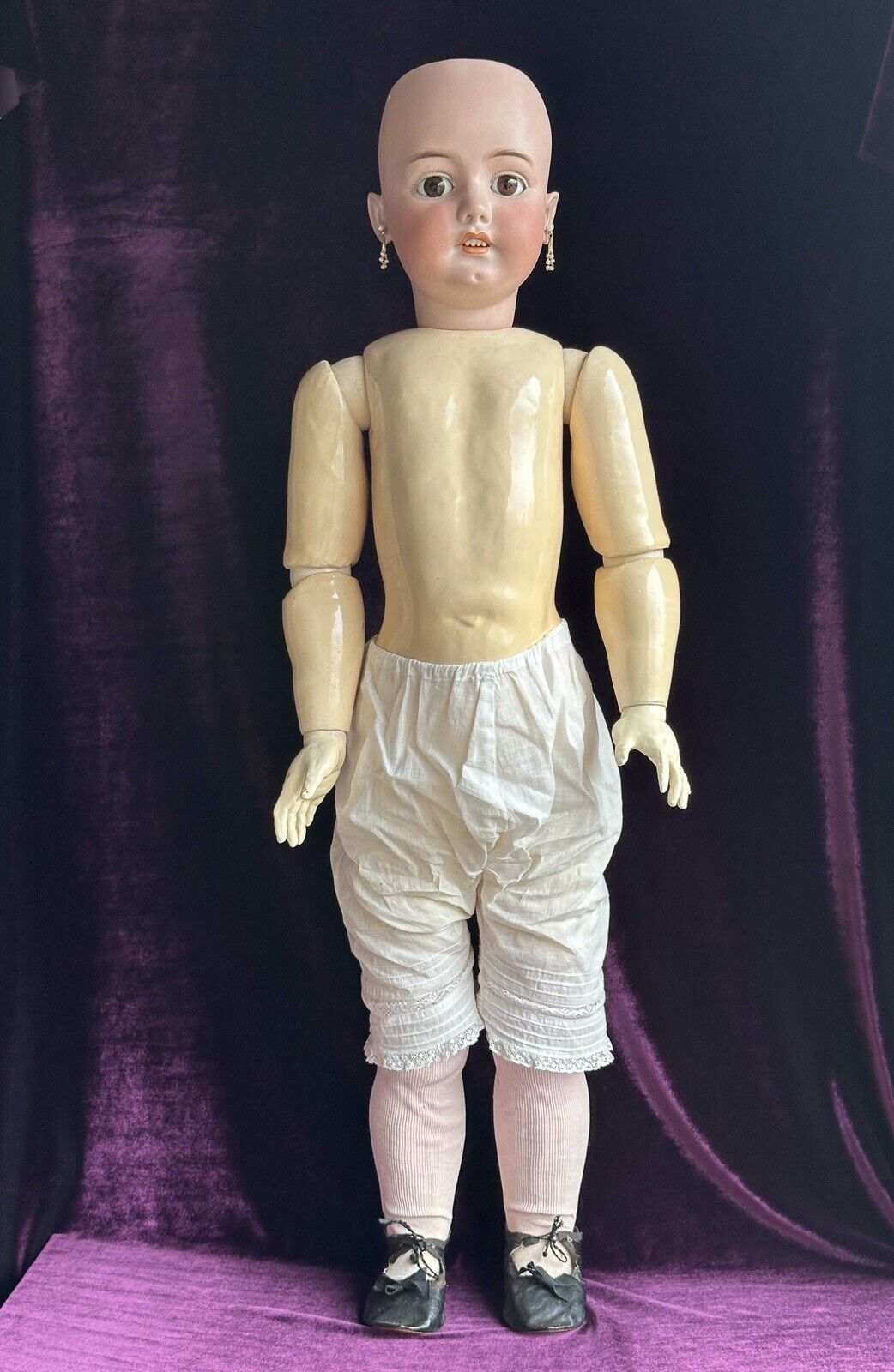 Grand Size Antique German 34” Simon Halbig 1079 Bisque Head Doll
