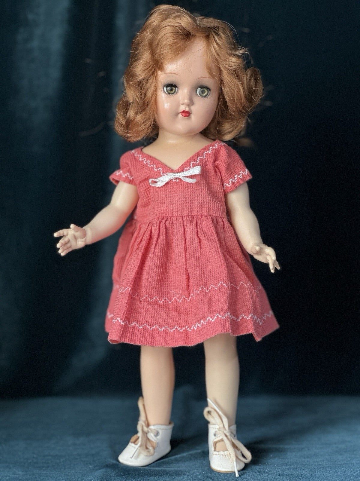 Lot Of 2 Vintage Hard Plastic Ideal Toni Dolls P-90 And P-91
