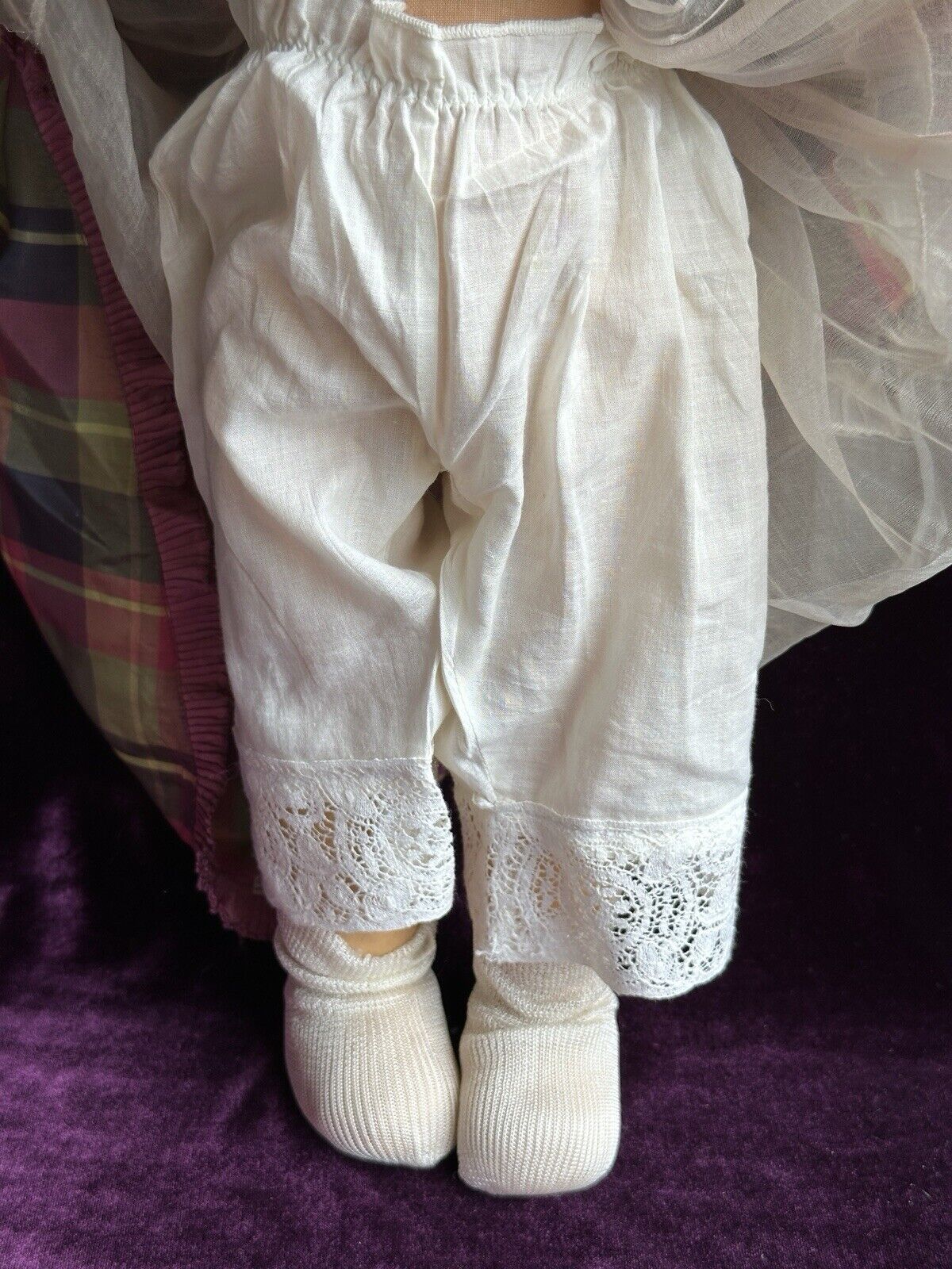 Rare Vintage Italian 20” Original Lenci Googly Eyes Felt Doll Tagged Outfit