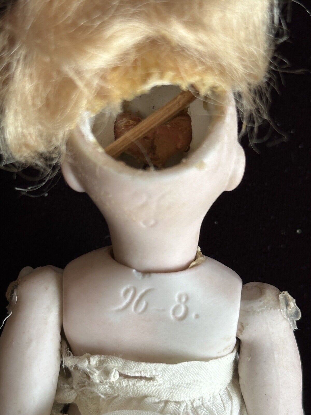 Rare Antique German 6” All Bisque Gebruder Kuhnlenz 96 Mignonette Doll