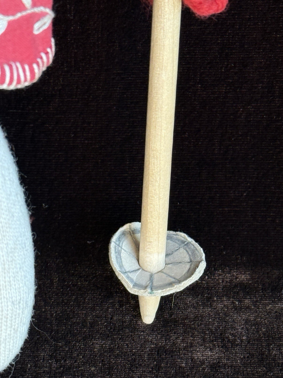 Lot of 2 Vintage Stockinette Knitted Embroidered Cloth Dolls
