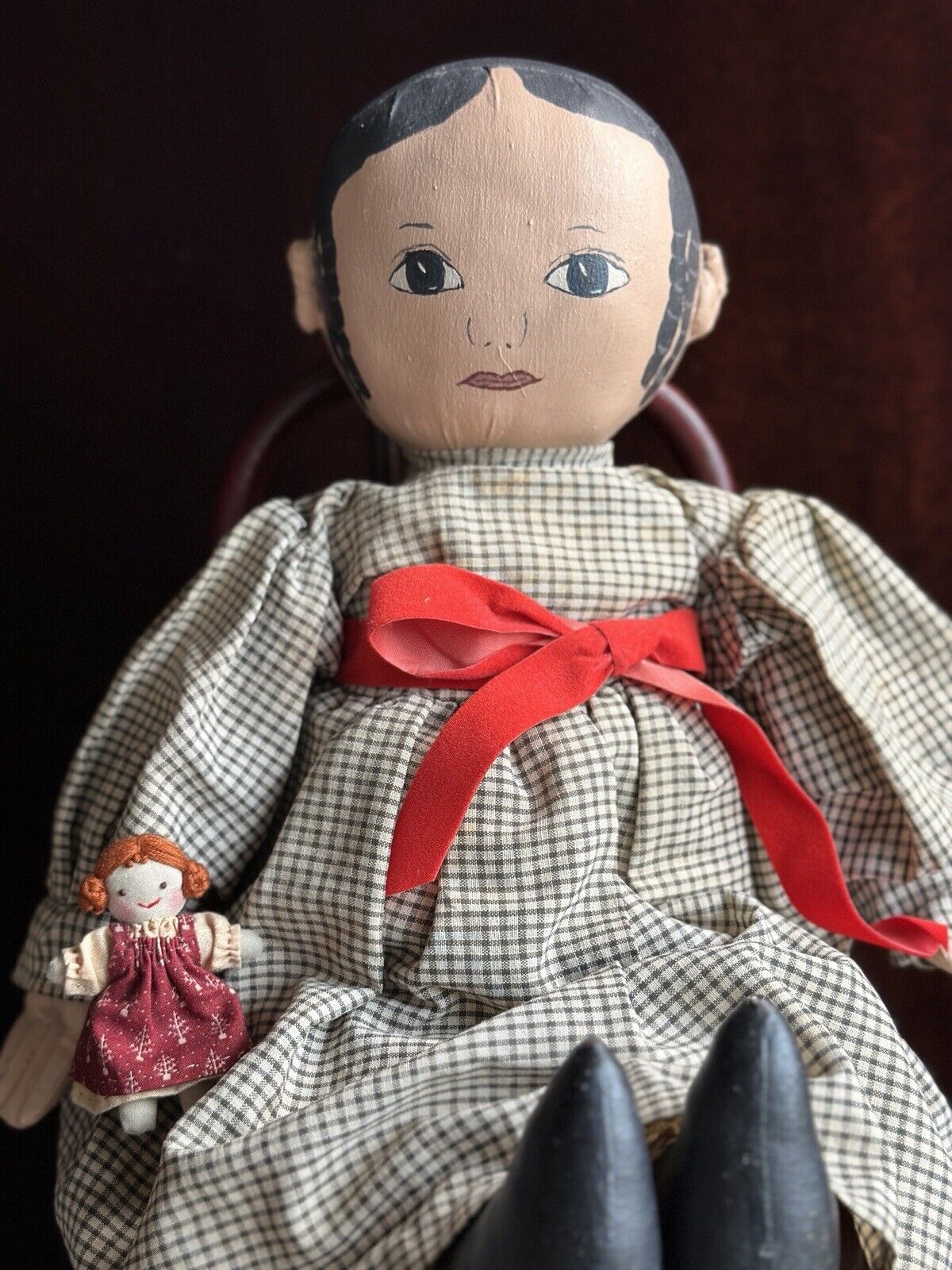 Vintage 18” Cloth Artist Reproduction of Antique Izannah Walker Victoria Doll