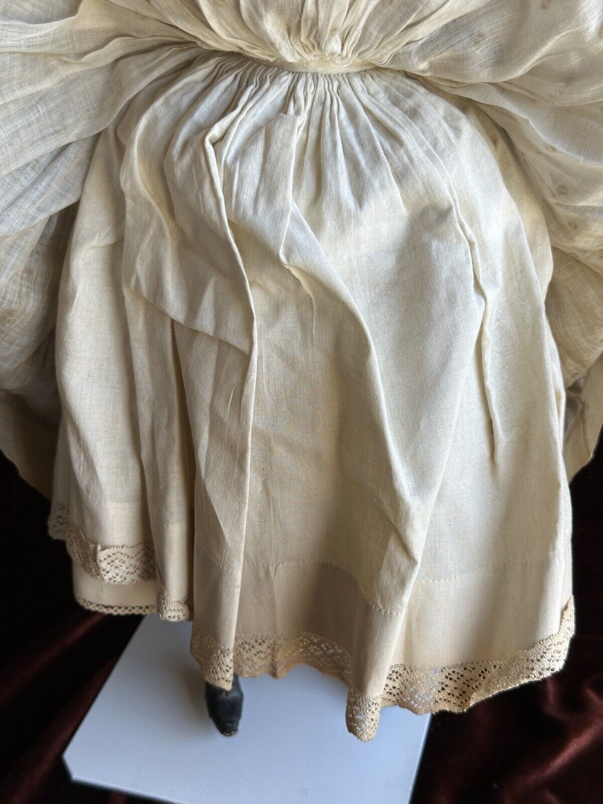 Antique German 21” Alice Hairdo with Snood Brunette China Shoulder Head Doll