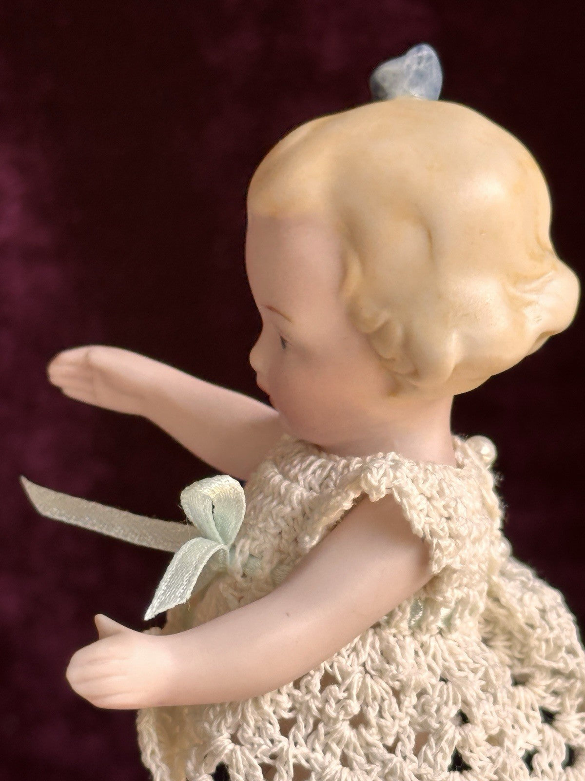 All Porcelain 5.5” Reproduction of Antique German Limbach Girl Doll