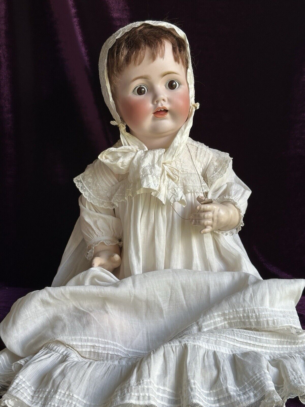 Large Antique German 23” Kestner JDK 257 Character Baby Doll