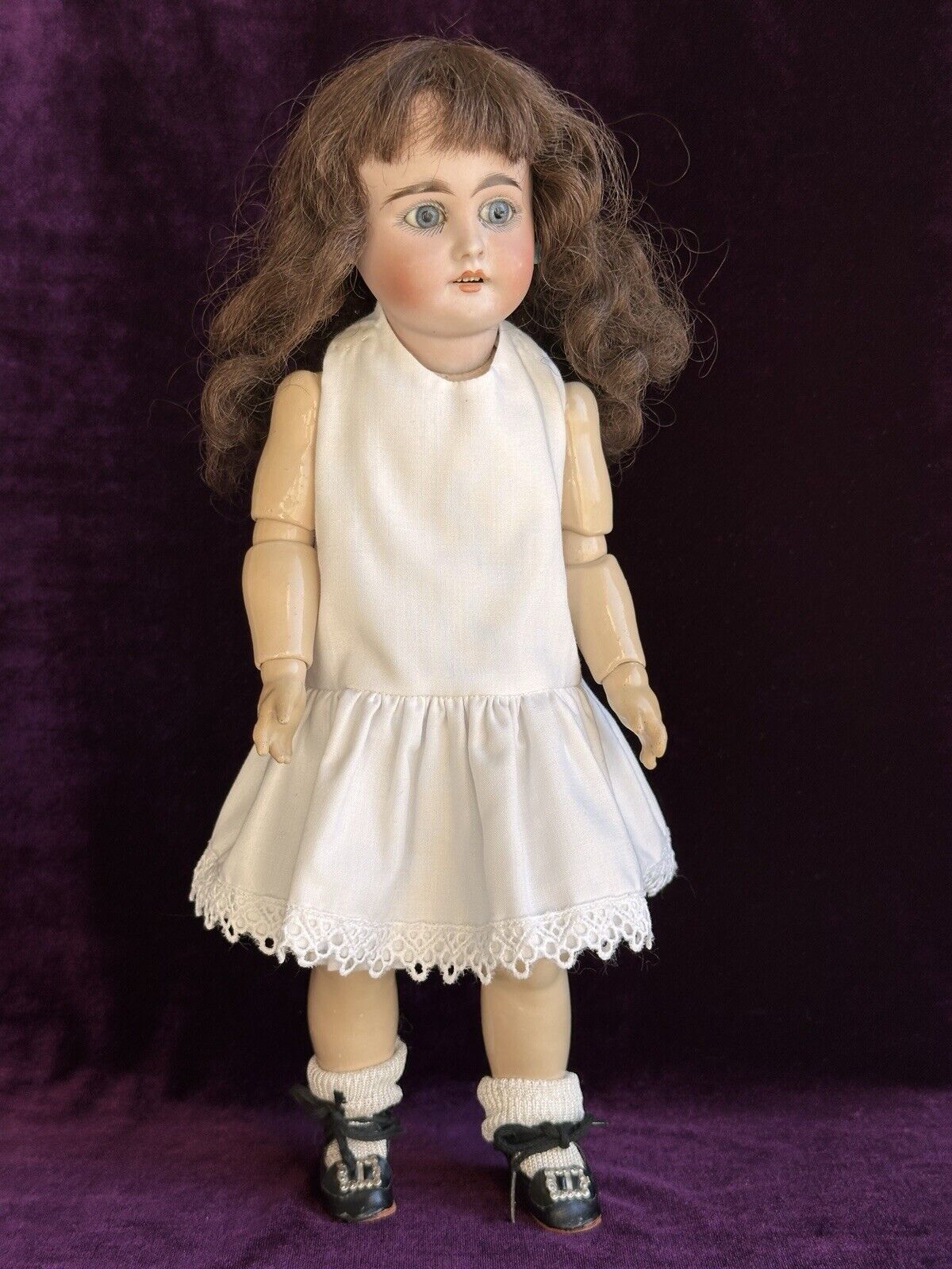 Antique German 13” Gebruder Kuhnlenz 44-24 Dep Bisque Head Doll
