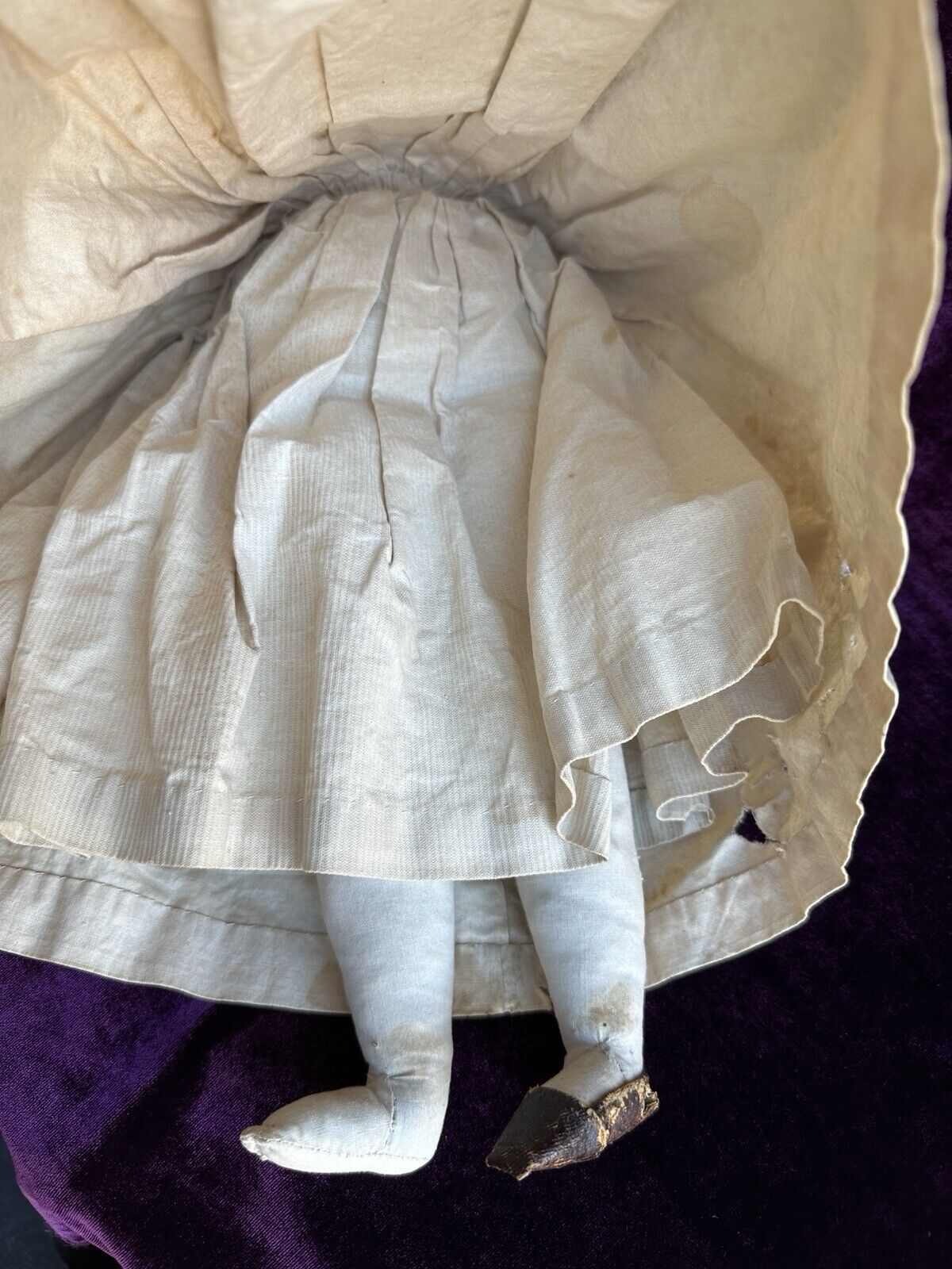 Antique French 21” Andréas Voit Papier Mache Glass Eyes Fashion Doll