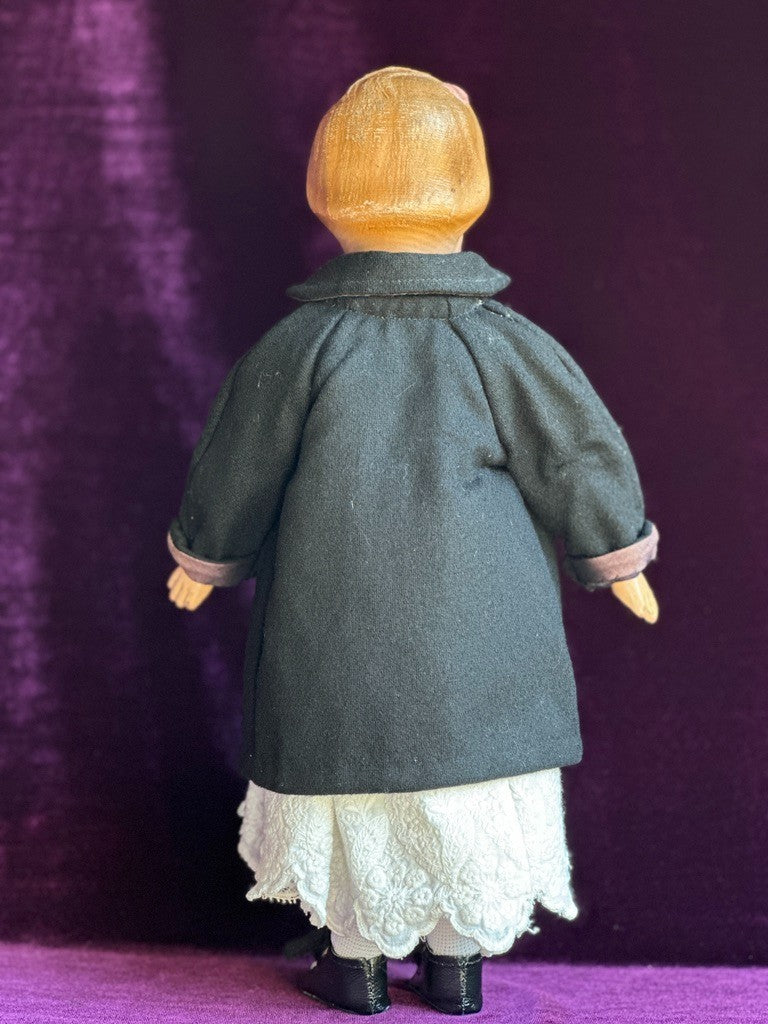 Antique American 15” Schoenhut 101 Series Wooden Jointed Girl Doll Molded Hair