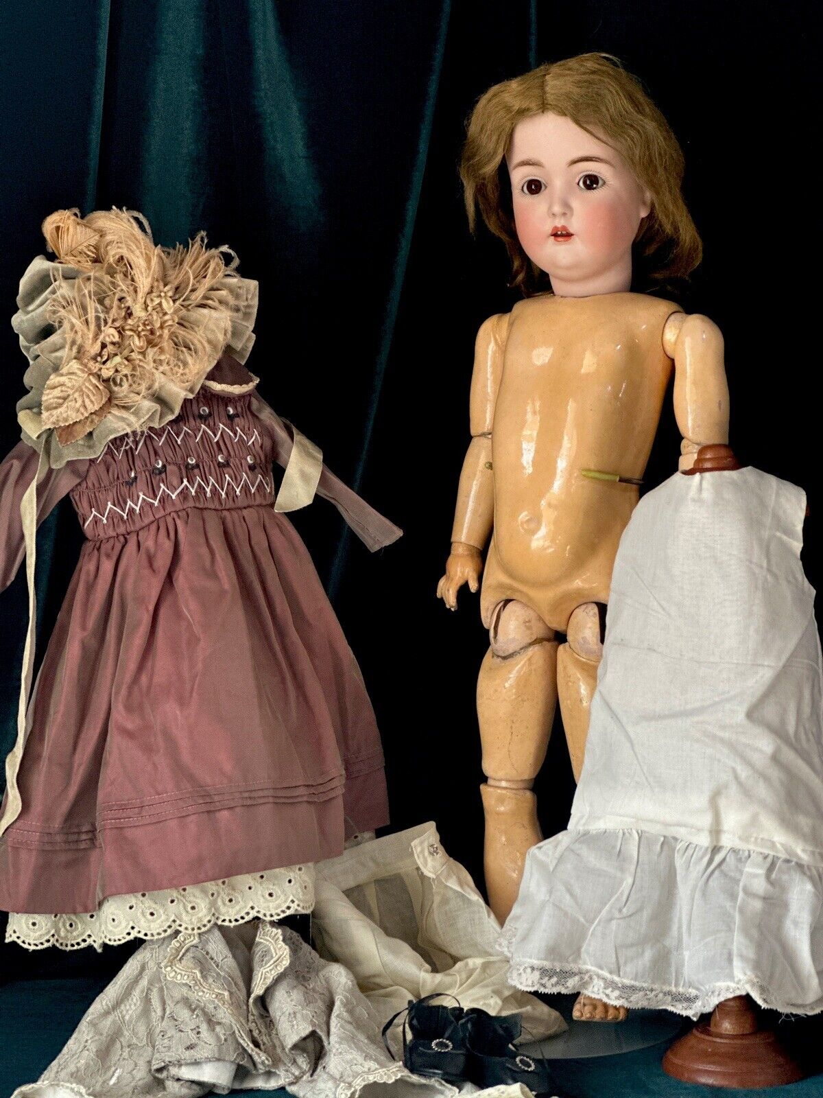 Antique German Kestner Mold 171 24” Doll Bisque Head Composition Body