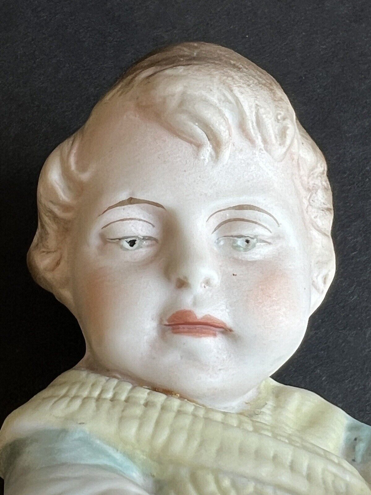 Antique German Gebruder Heubach (?) Unmarked Bisque Boy Figurine
