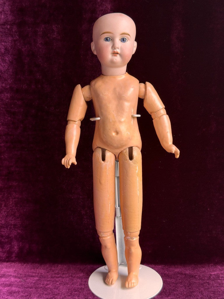 Antique German 15” Paul Schmidt (?) Bisque Head Sonnenberg Body Doll