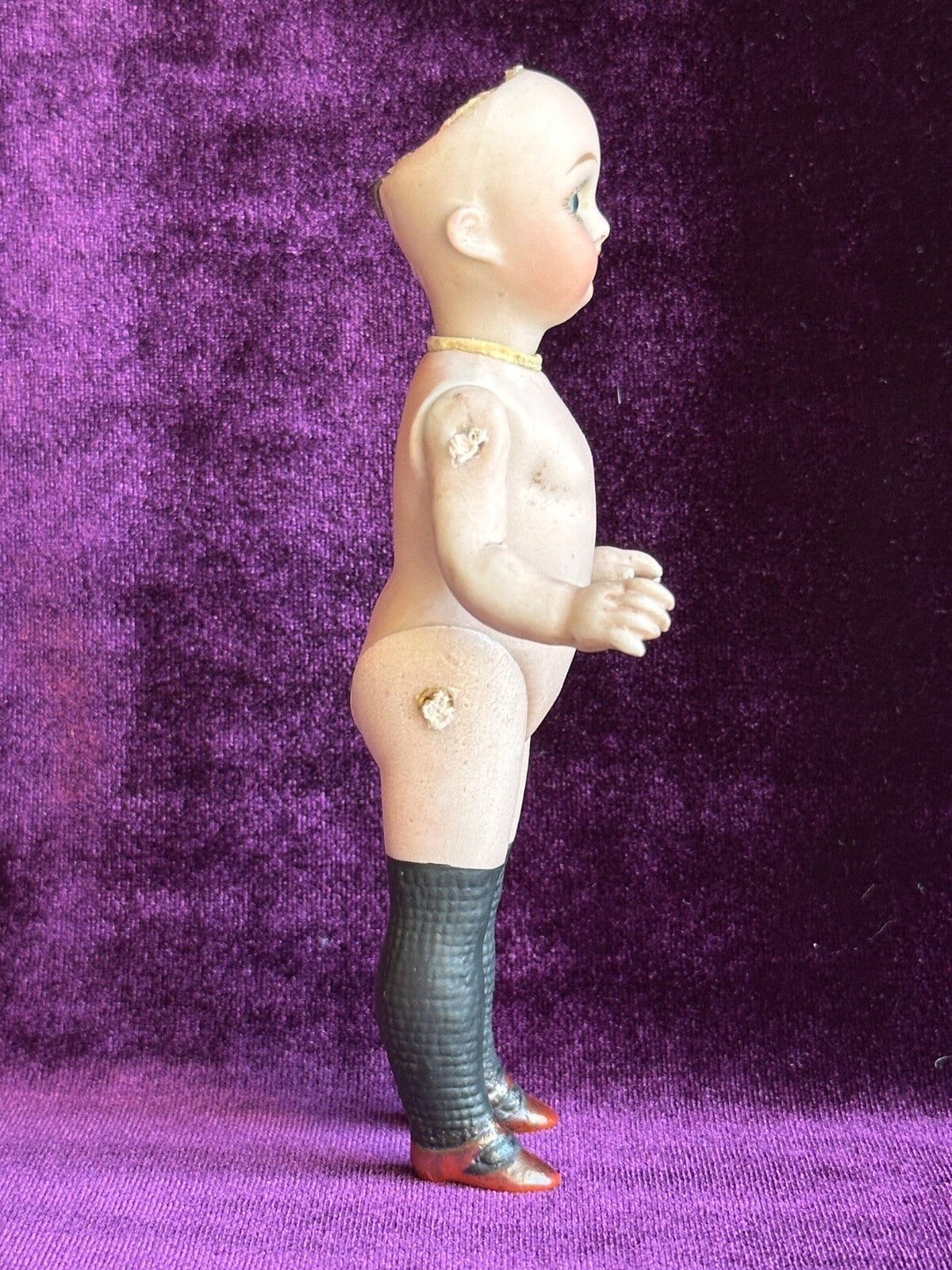 Antique German 5.375” Simon Halbig 890 All Bisque Mignonette Doll