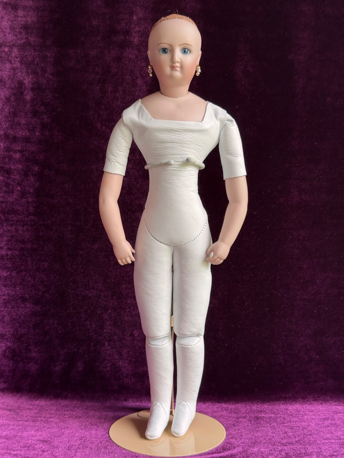 Porcelain 15.25” Reproduction of Antique French Smiling Bru Fashion Doll
