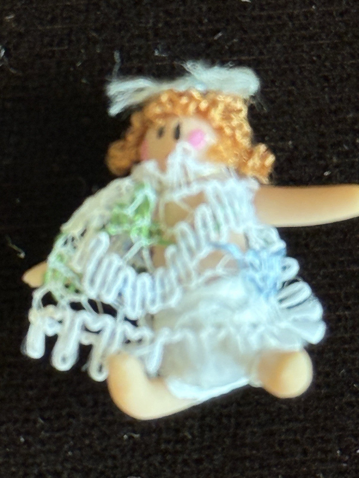 Lot of Miniature Dollhouse Buggy and Porcelain Baby Doll