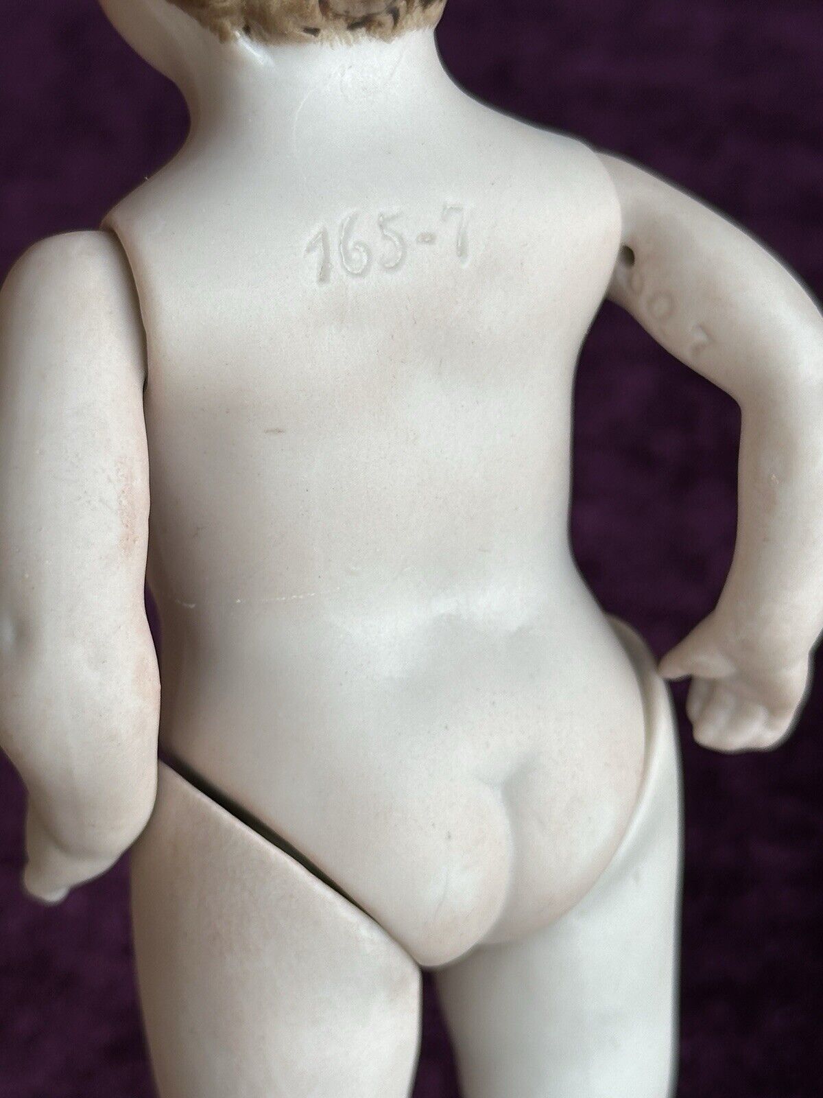 Antique German 7” Kestner 165 All Bisque Mignonette Boy Doll