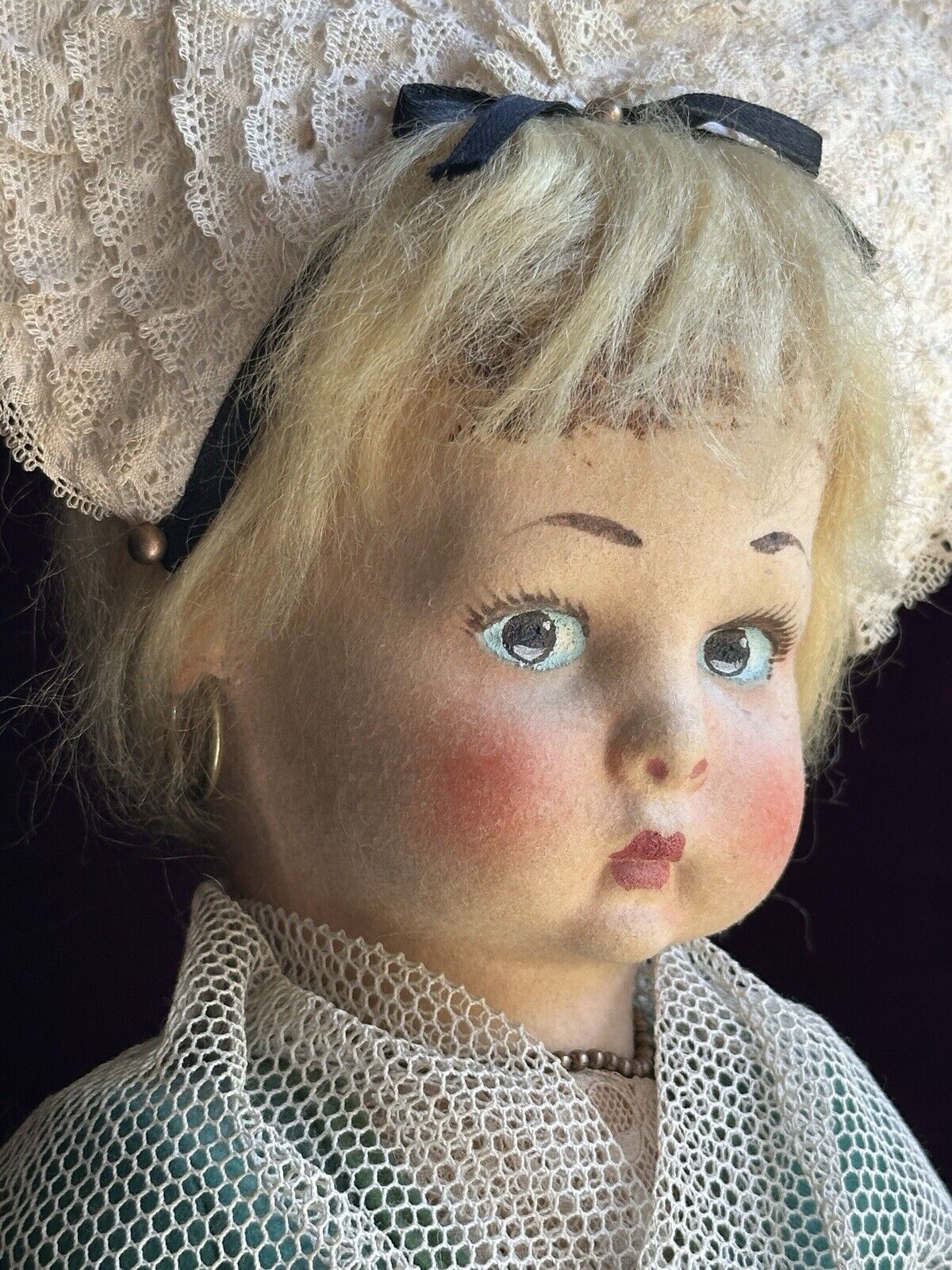 Vintage Italian Lenci 19” Felt Doll in Regional Torino Costume with Tags