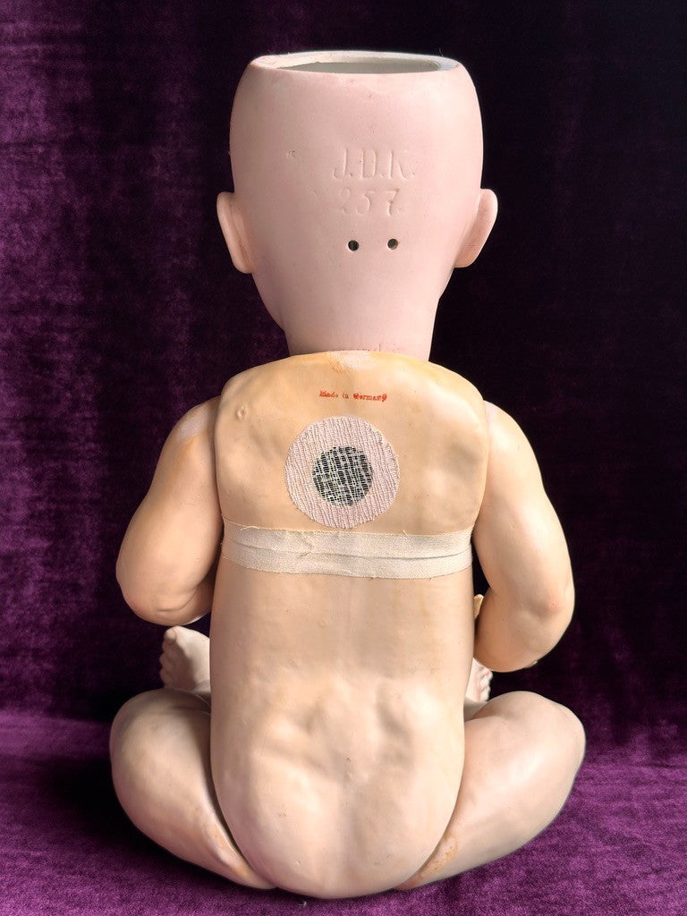 Large 21” Antique German JDK Kestner 257 Bisque Head Baby Doll Composition Body